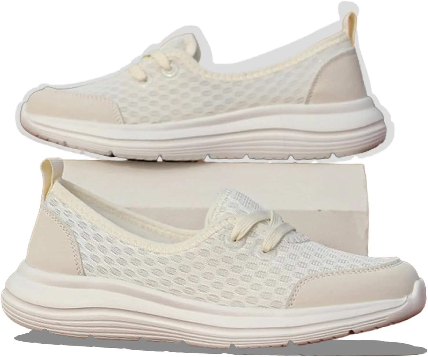 2024 Women's Soft Sole Mesh Comfort Orthopedic Shoes, Comfortable Mesh Walking Shoes Low Top Orthopedic Slip on Shoes