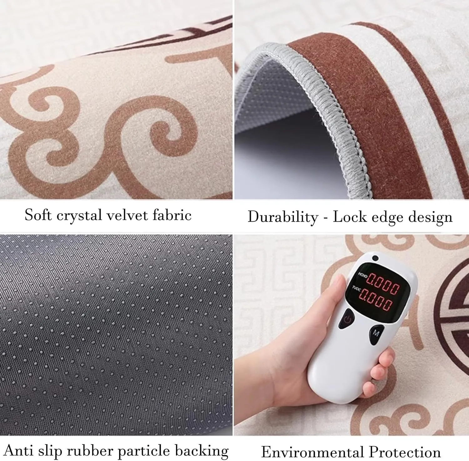60-140cm Round Mahjong Mat, Anti-Slip and Noise-reducing Tablecloth for Home Party Mahjong Poker Card and Board Games, with Carrying Bag(Green,90cm/35.44in)