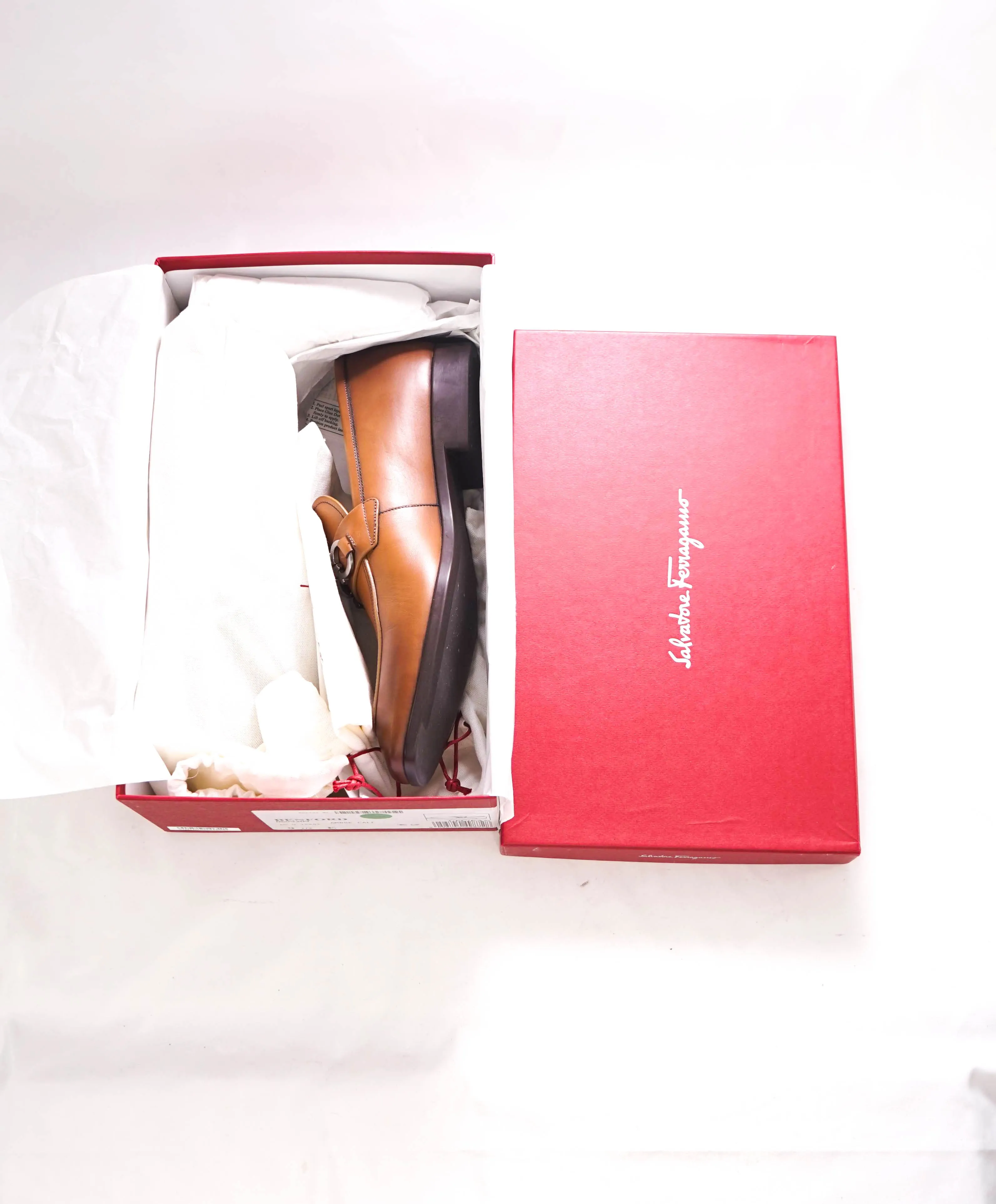 $850 SALVATORE FERRAGAMO - "BENFORD" Black Logo Bit Front Loafer - 9.5 E US