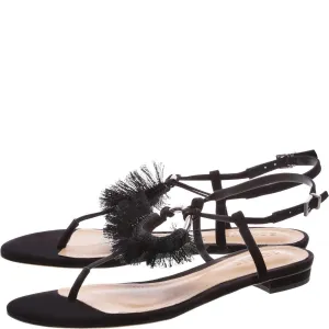 Adjustable Sandal Ankle Black Schutz Ring Sandals Flat All-in-one solution Buy-one-get-one-free Fringe Thong Tiele Strap