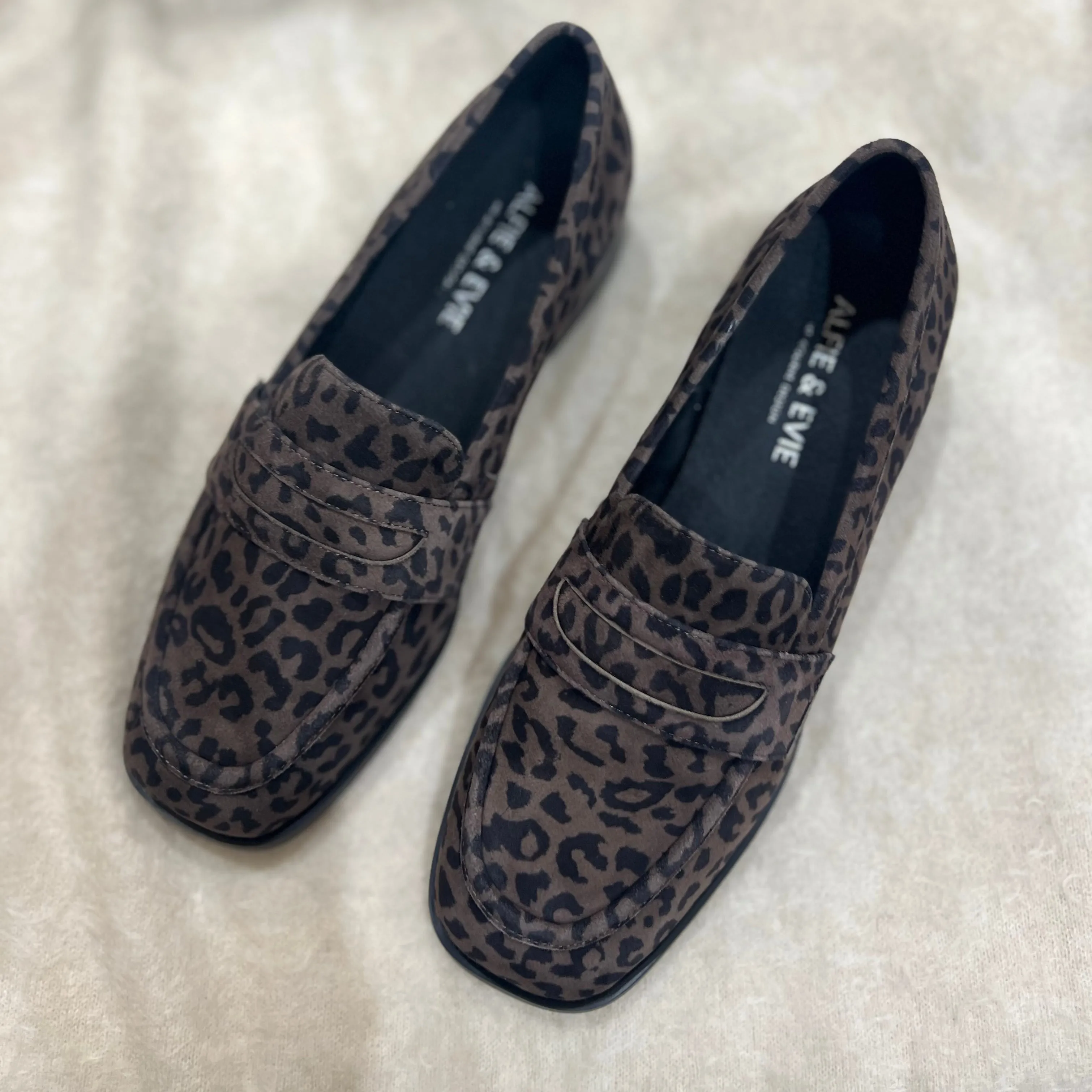 Alfie & Evie Vivid Brown Leopard Loafer