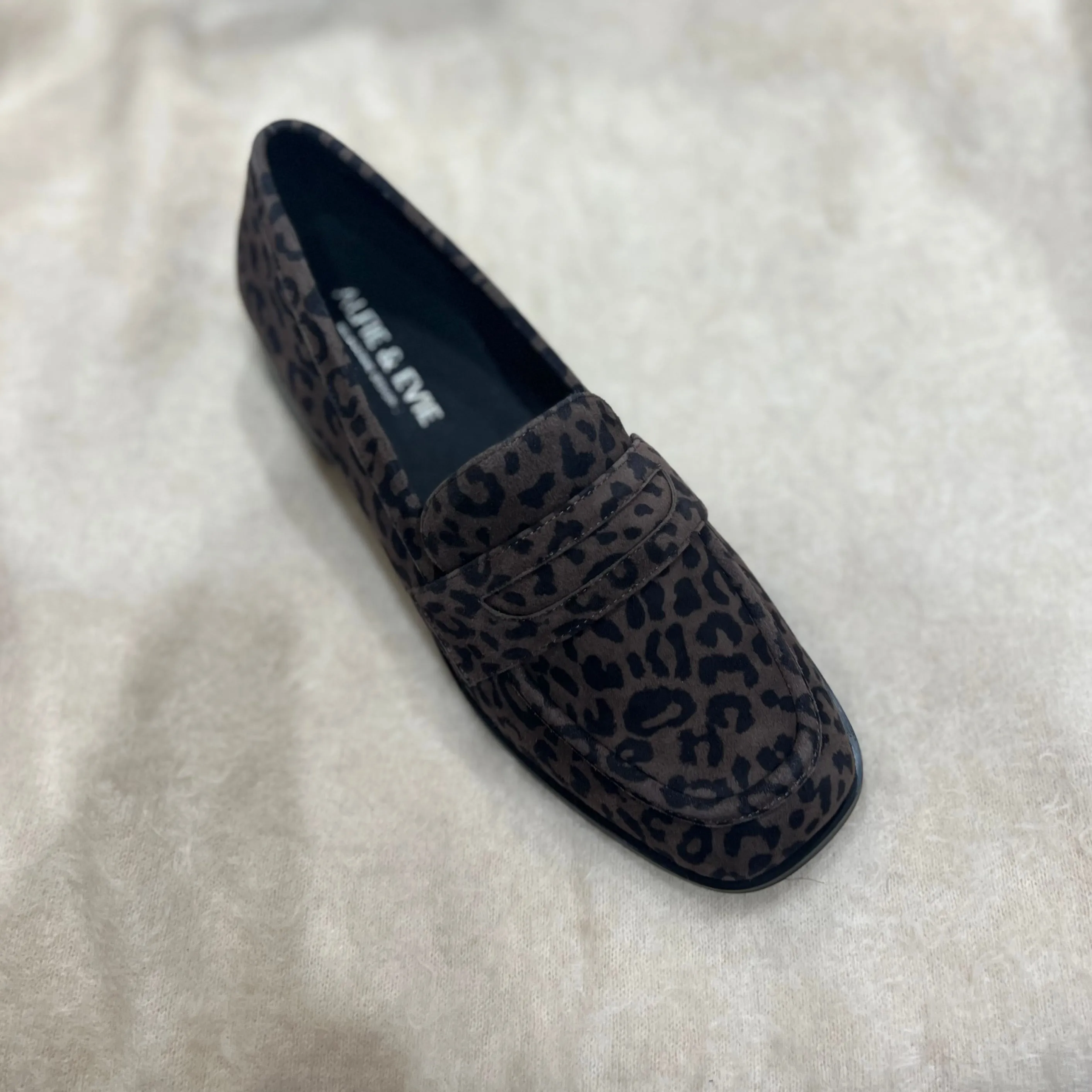 Alfie & Evie Vivid Brown Leopard Loafer
