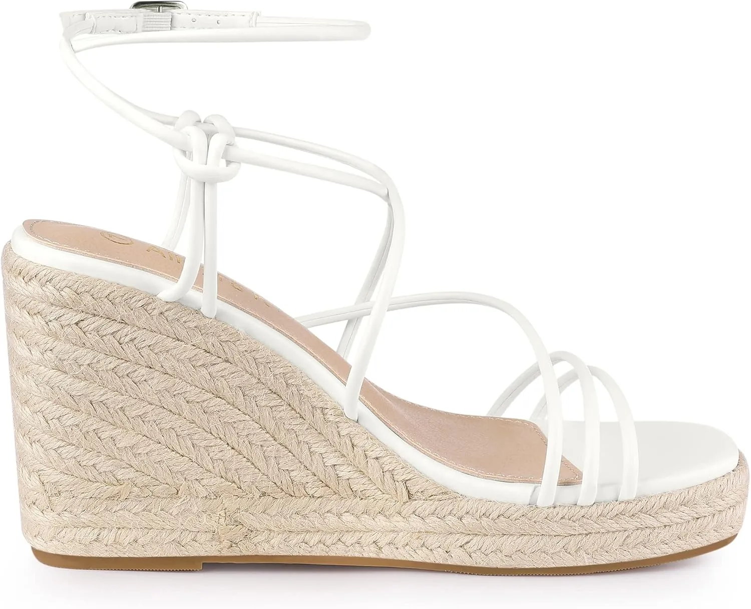 Allegra K Women's Platform Espadrille Wedge Heel Slingback Strappy Sandals