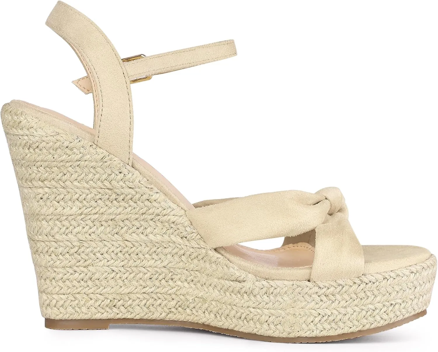 Allegra K Women's Platform Slingback Espadrille Wedge Heel Sandals