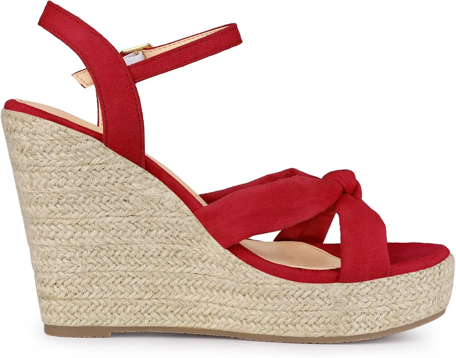 Allegra K Women's Platform Slingback Espadrille Wedge Heel Sandals