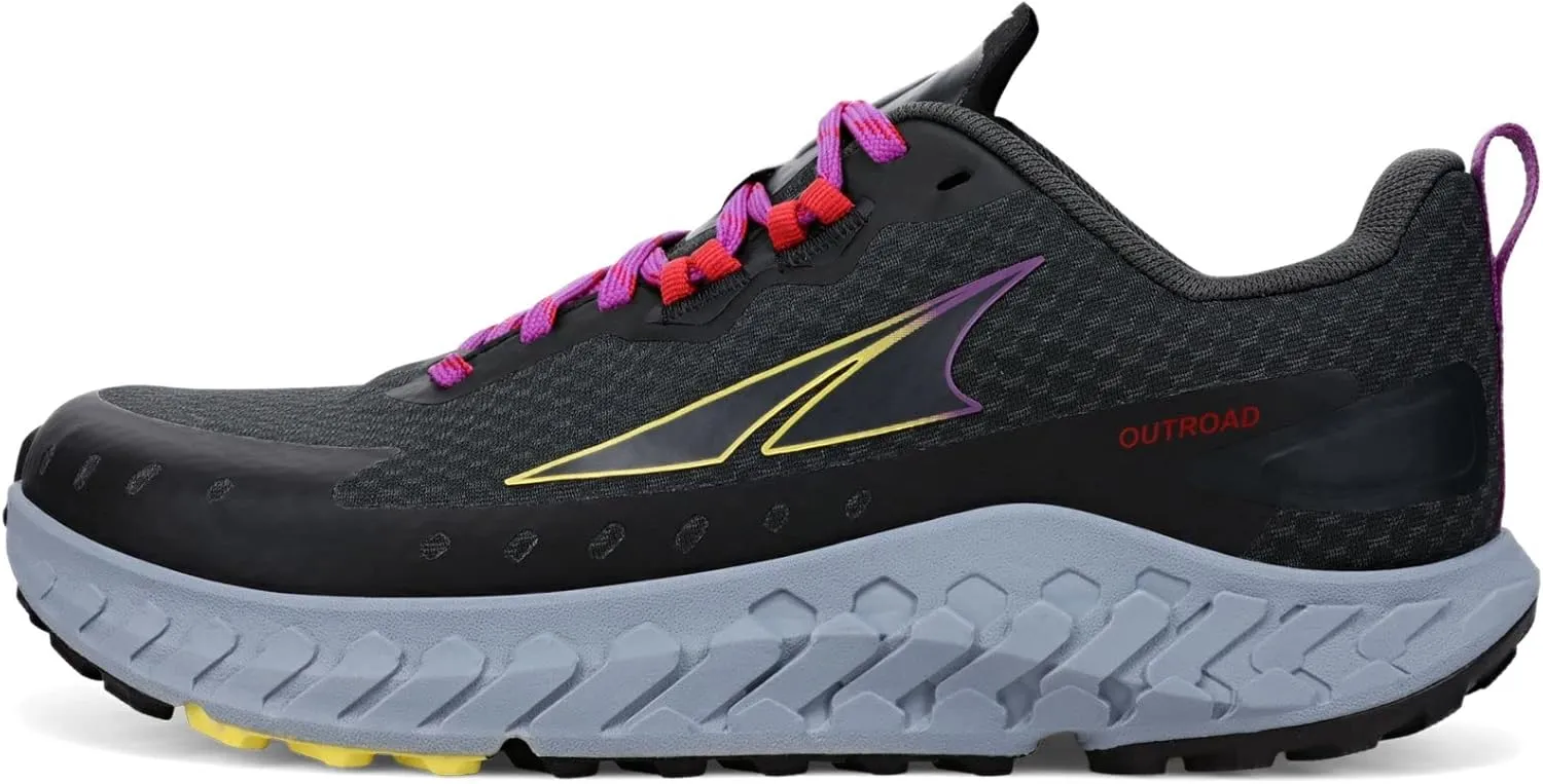 ALTRA Women Outroad Trail Running Shoe, Dark Gray/Blue, 9.5