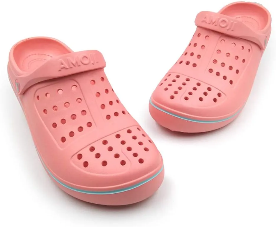 Amoji Unisex Clogs Garden Shoes Slip On Sandals CL8818