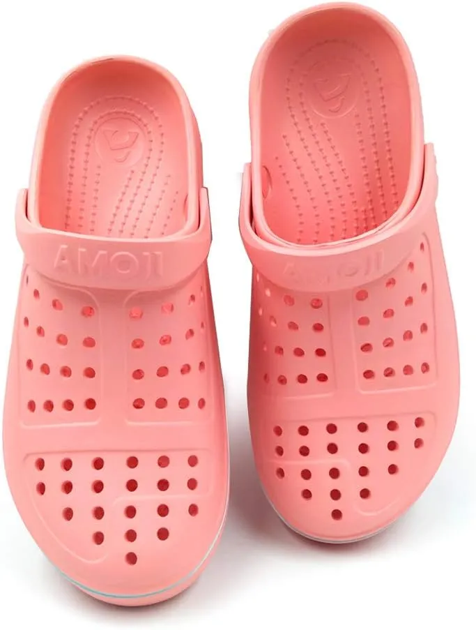 Amoji Unisex Clogs Garden Shoes Slip On Sandals CL8818