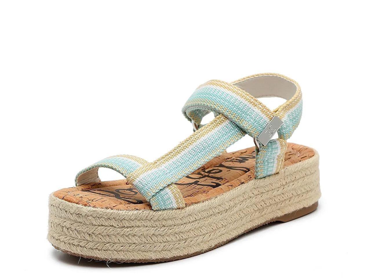 Artica Woven Platforms Excellent reviews Wedge Espadrilles Aqua Edelman Flatform Sandal Sam Oversized savings Blue