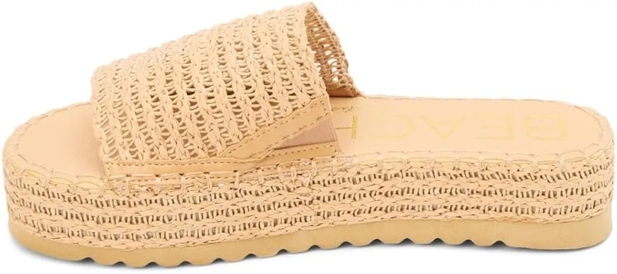 BEACH by Matisse Womens Del Mar Espadrille Platform Casual Sandals Casual Low Heel 1-2" - Black