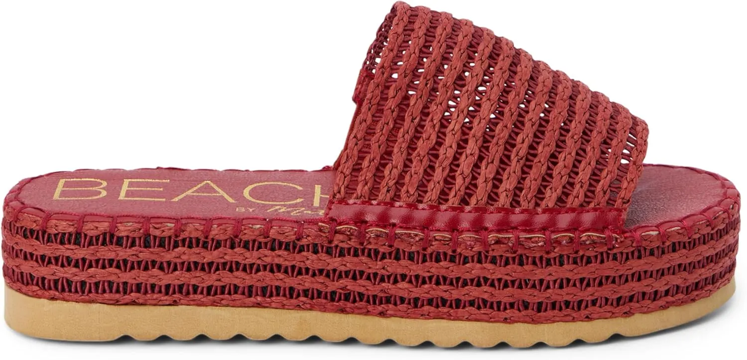 BEACH by Matisse Womens Del Mar Espadrille Platform Casual Sandals Casual Low Heel 1-2" - Black