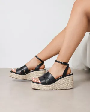 Bellamy Black Wedge Sandals