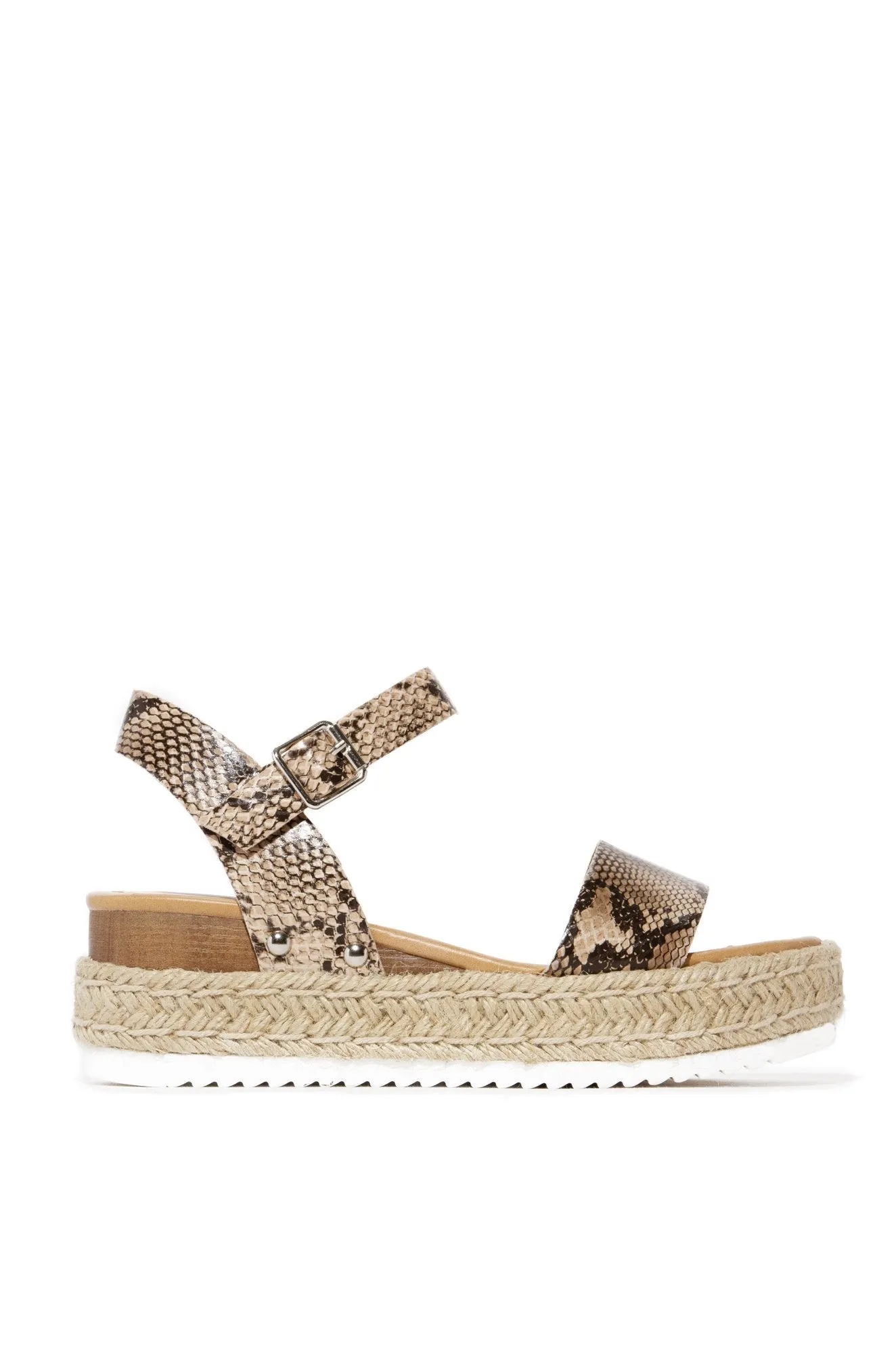 Best-seller Multi-zone Clip Wedge Trim Casual Sandals Soda Python Natural Flatform Espadrilles