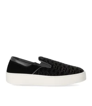 Black Monogram Slip-On Sneaker