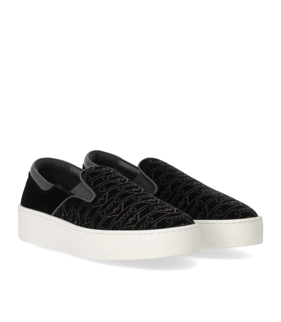 Black Monogram Slip-On Sneaker