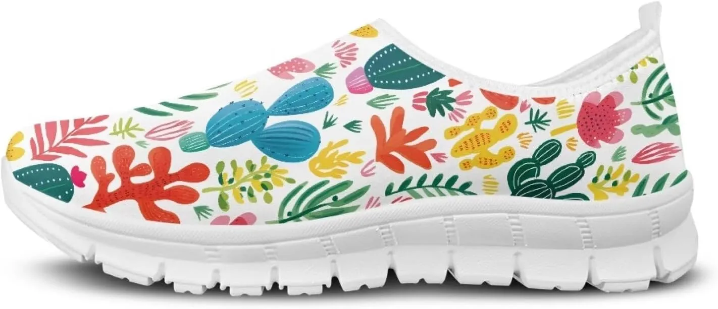 Breathable Casual Shoes for Women Slip On Comfortable Sneakers Soft Lightweight Running Shoes Non Slip Walking Shoes Running Sports Travel Loafers US 5.5-11.5