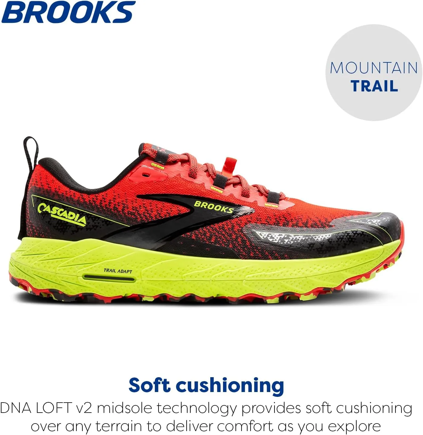 Brooks Men’s Cascadia 18 Mountain Trail Running Shoe