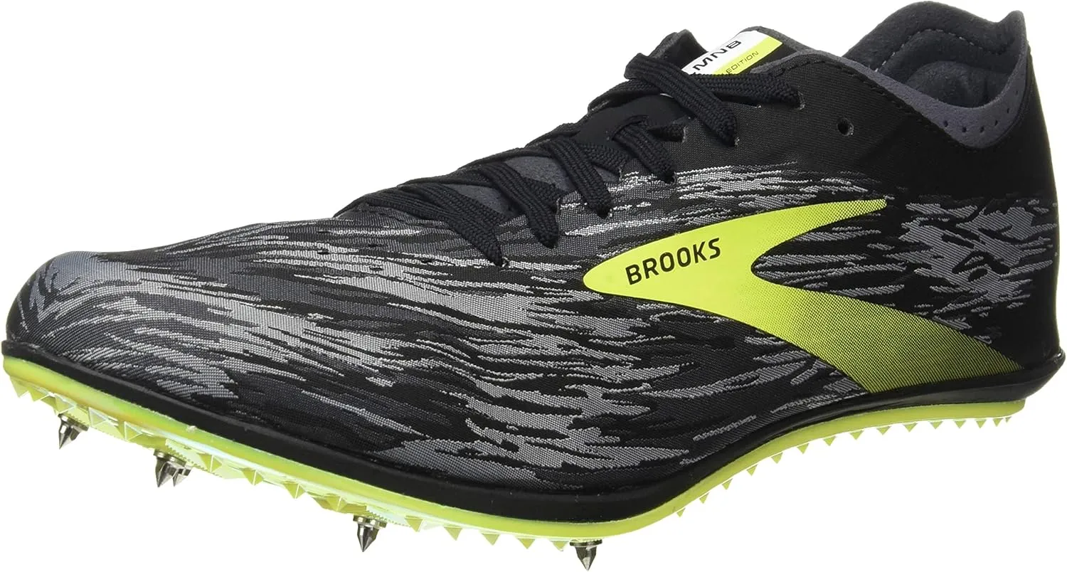 Brooks Men's ELMN8 v5 Running Shoe, Black Grey Nightlife, 7.5 UK