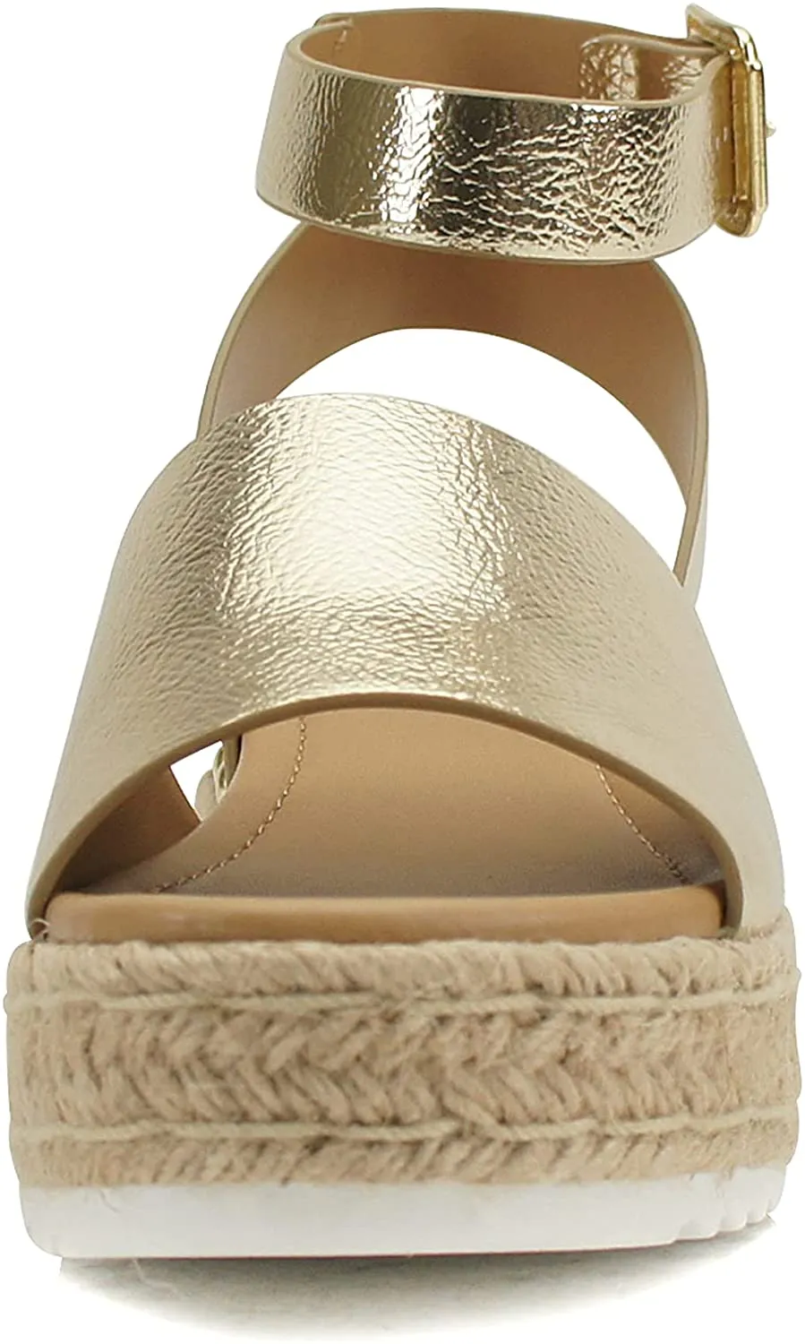 Buckle Soda Platform Ankle Strap Topic Wedges Toe Luxurious Sandals, Safe payments Open Gold