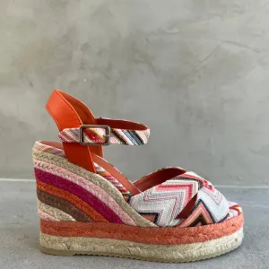 Carmen Espadrille Wedge, Wave Pink