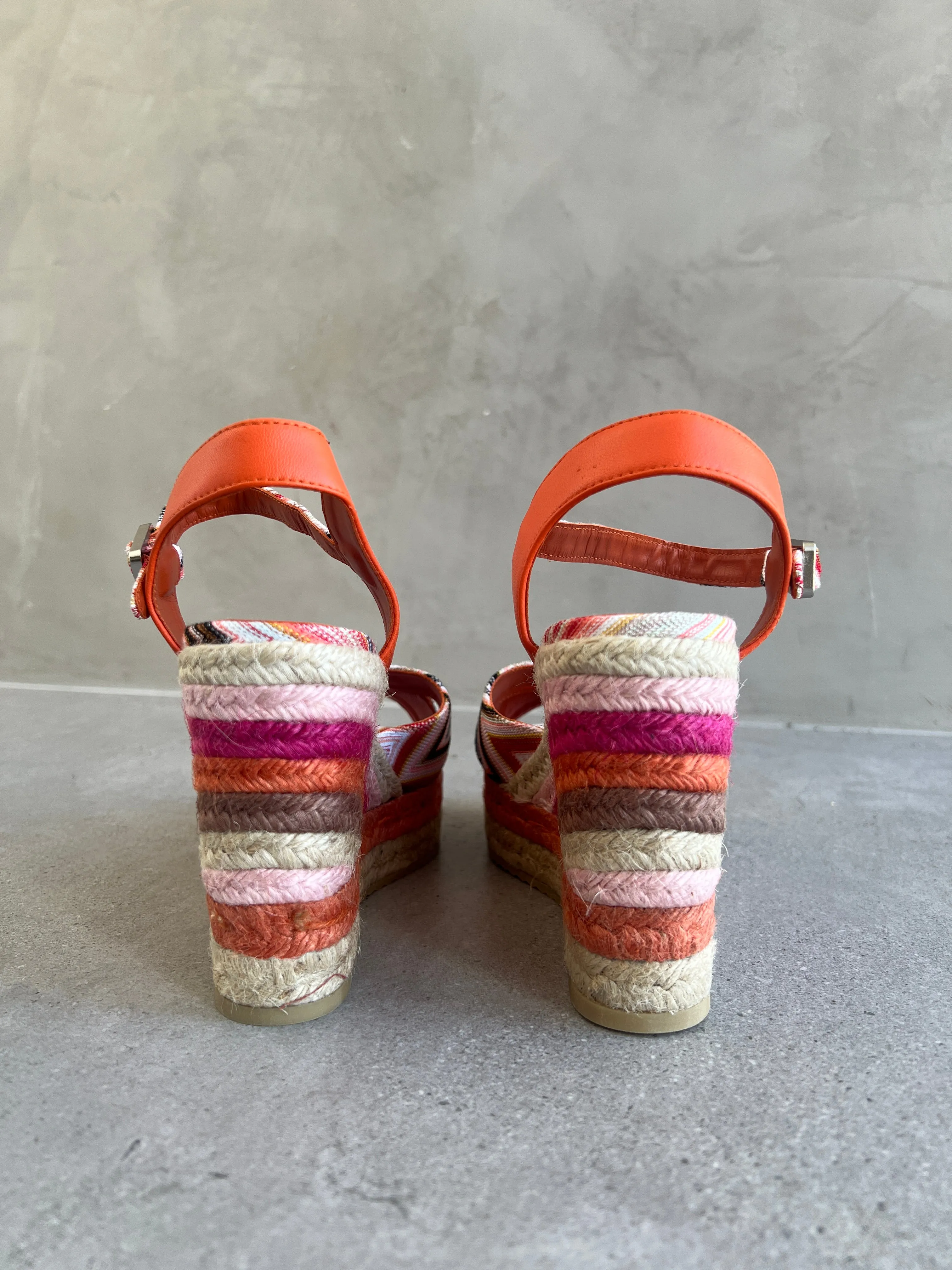 Carmen Espadrille Wedge, Wave Pink