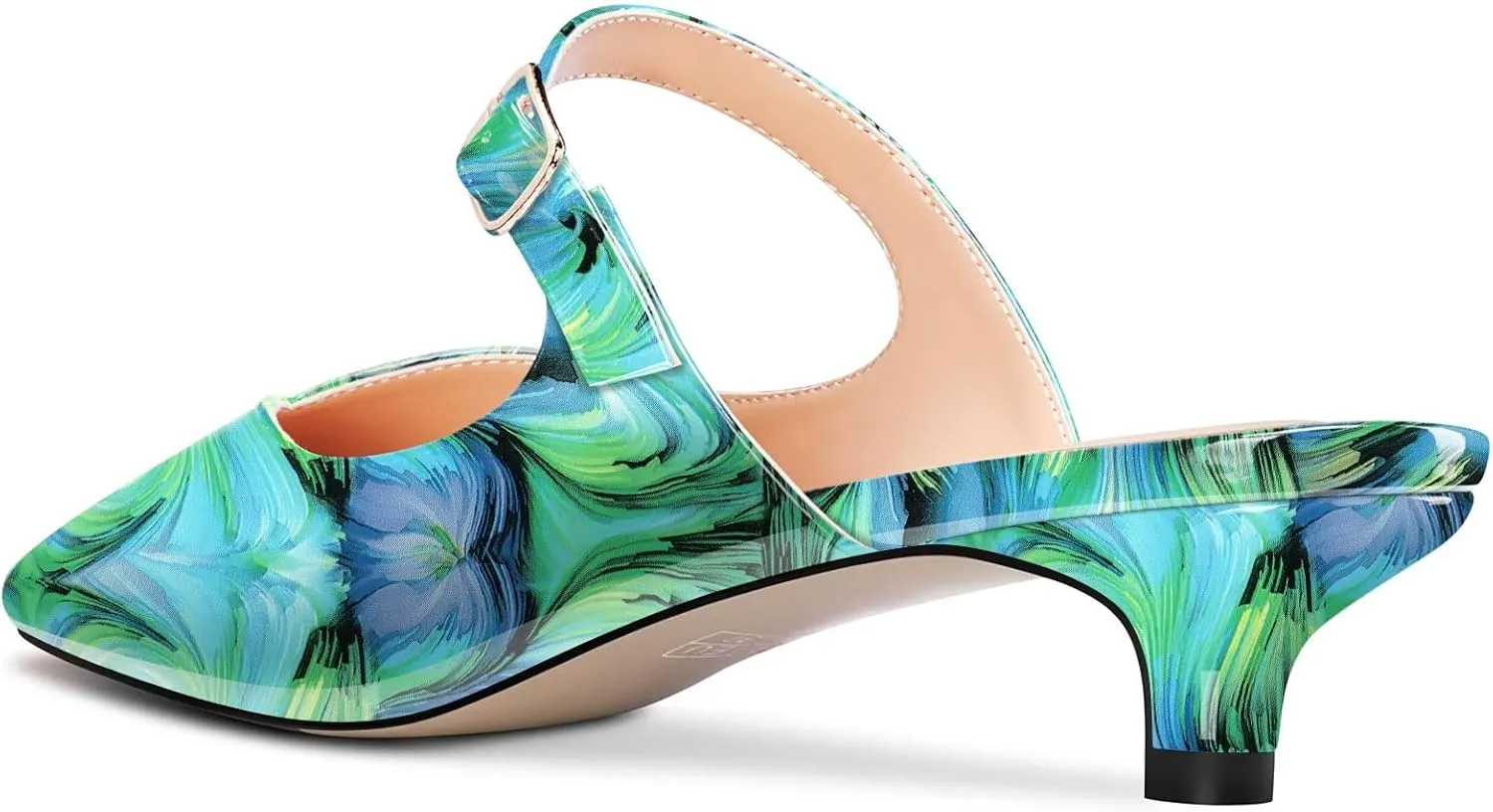 Castamere Women Low Kitten Heel Square Toe Slip-on Pumps Wedding Dress 1.2 Inches Heels