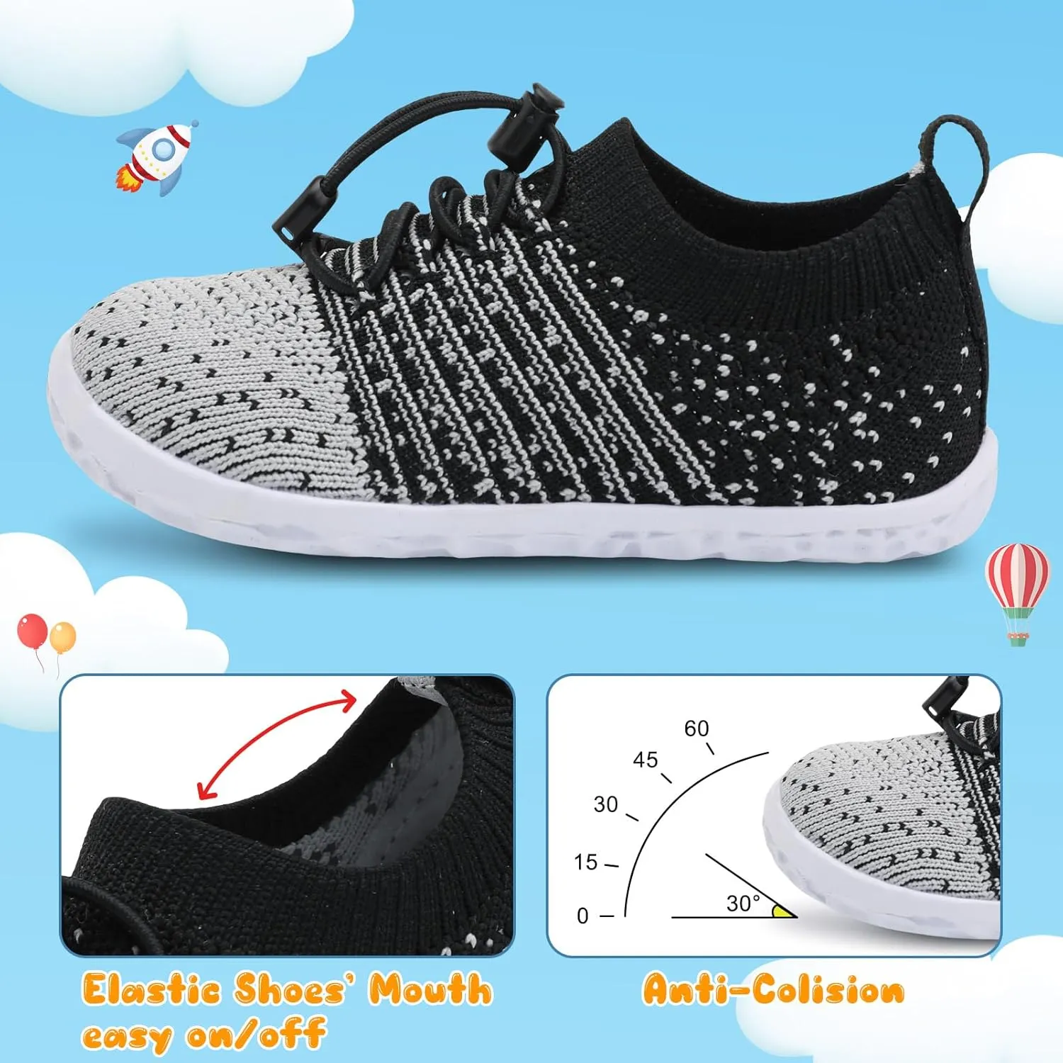 Centipede Demon Toddler Shoes for Boys Girls Baby Kids Slip on Walking Shoe Breathable Sock Shoes Lightweight Soft Sneakers