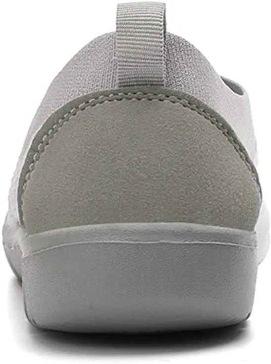ChicWind Women's Easy Slip on Sock Shoes Round Toe Mesh Nurse Flat Sneakers Work Loafers