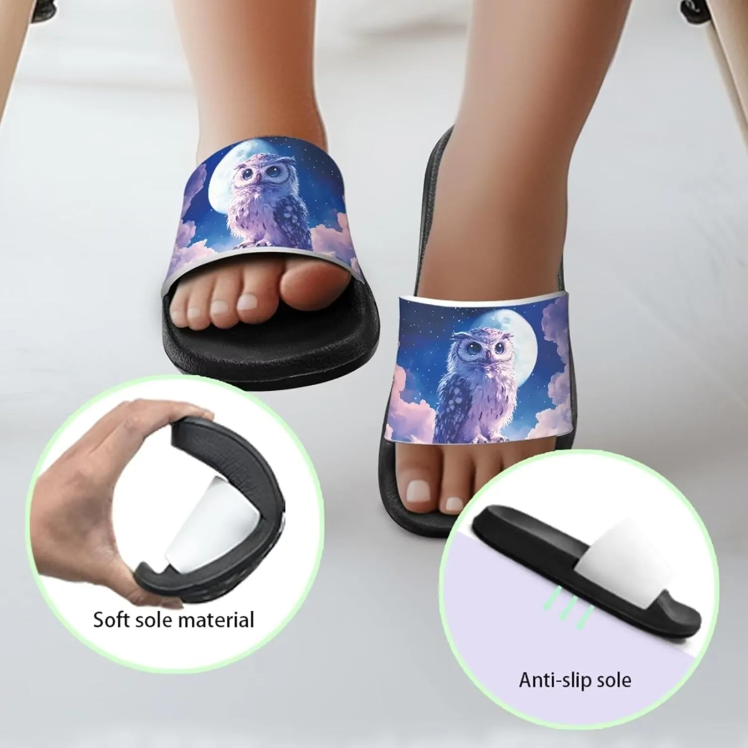 Children Slide Sandals Soft Anti-Skid Sandal Comfort Lightweight Slip On Summer Slippers for Beach Pool