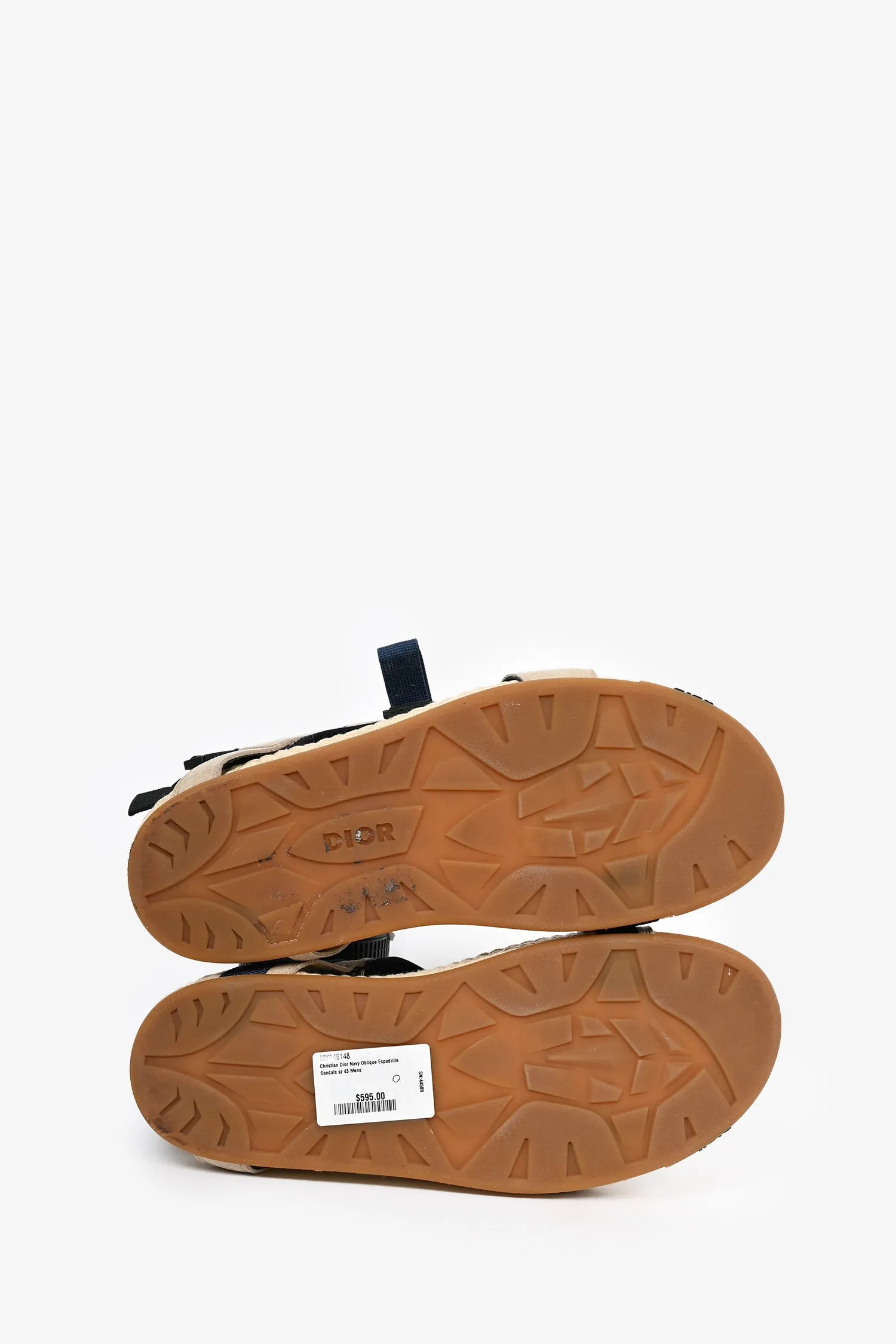 Christian Dior Navy Oblique Espadrille Sandals Size 43 Mens