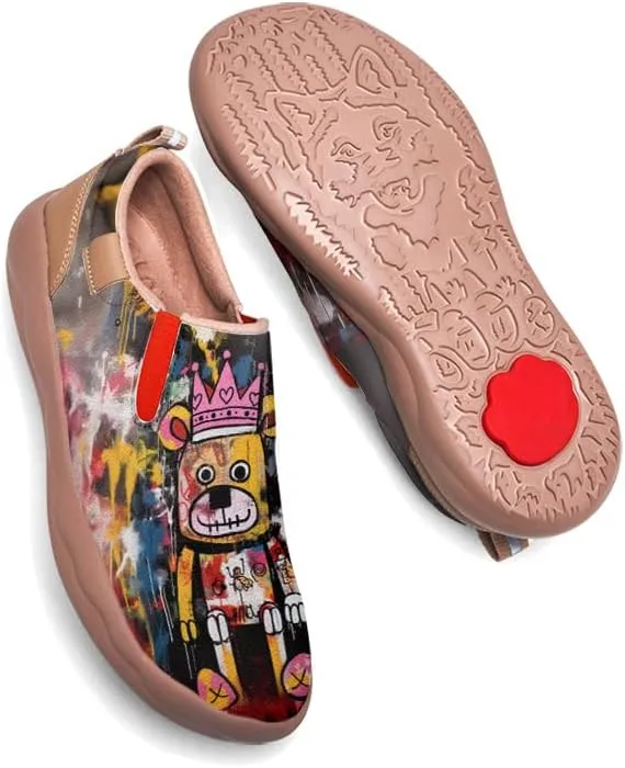 Comfortable Travel Shoes for Mens Loafers Slip-on Shoes Graffiti Art Painted Casual Walking Lightweight Sneakers