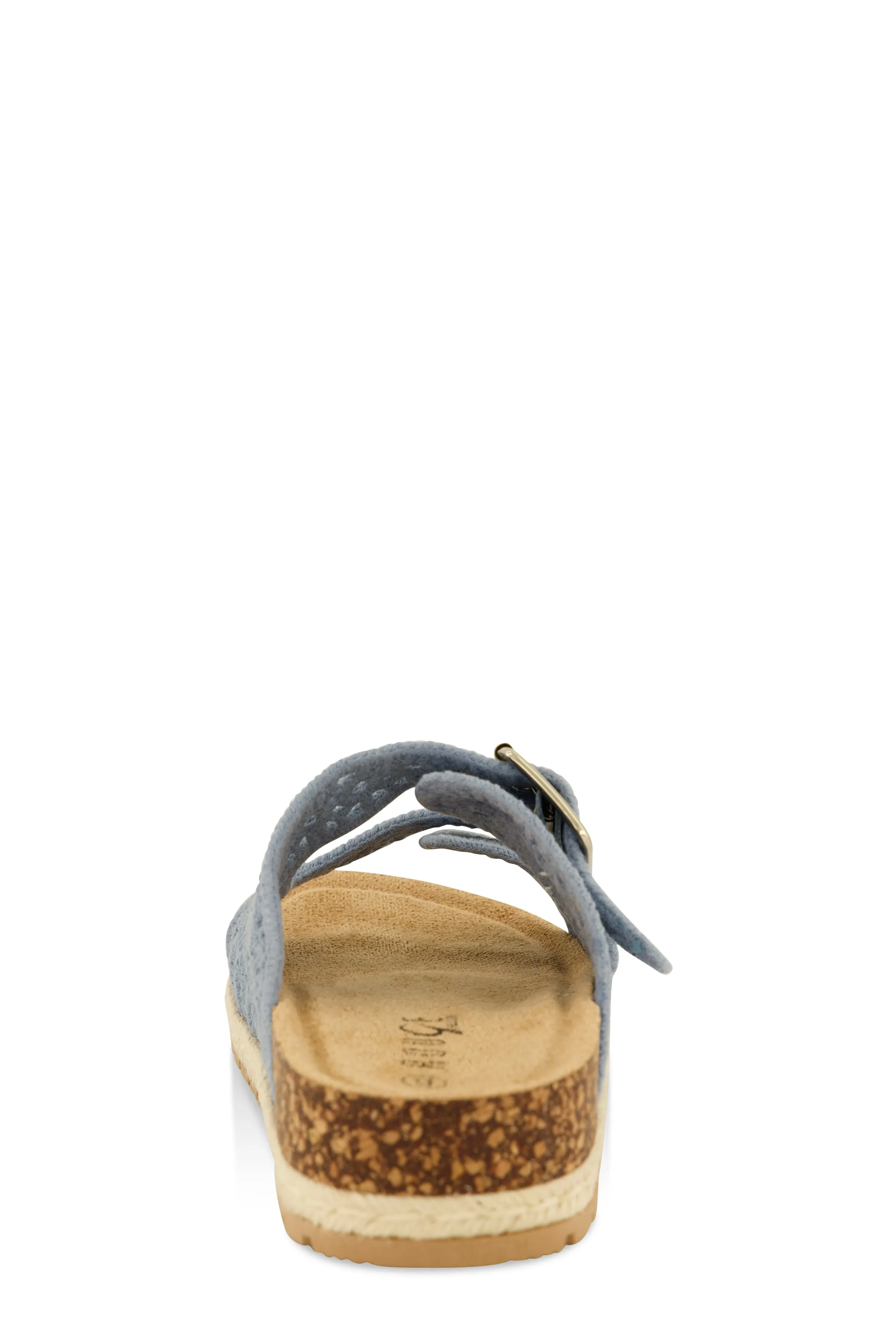 Crochet Double Buckle Espadrille Footbed Sandals