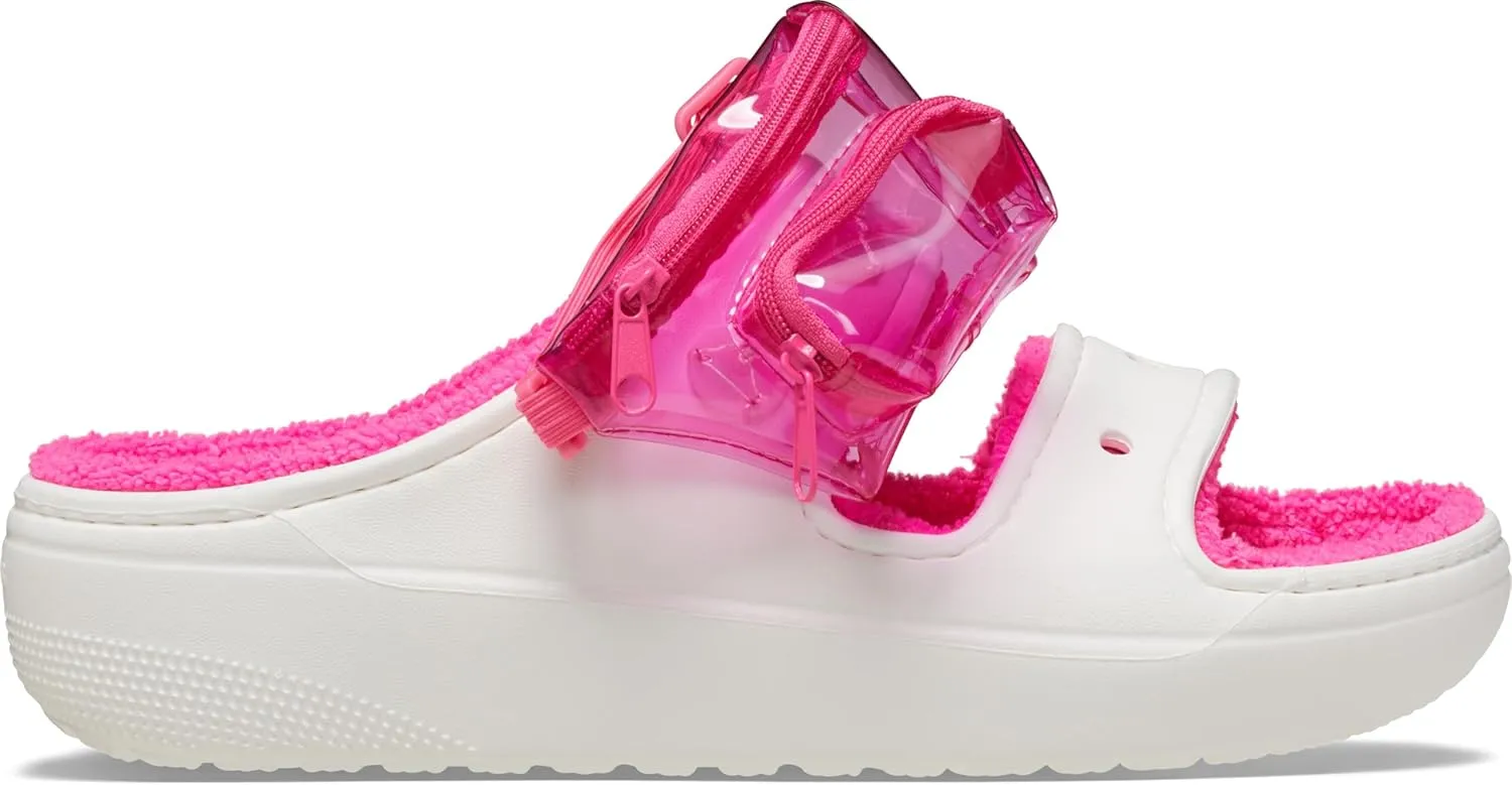 Crocs Unisex-Adult Classic Cozzzy Towel Sandals | Fuzzy Slippers Slide