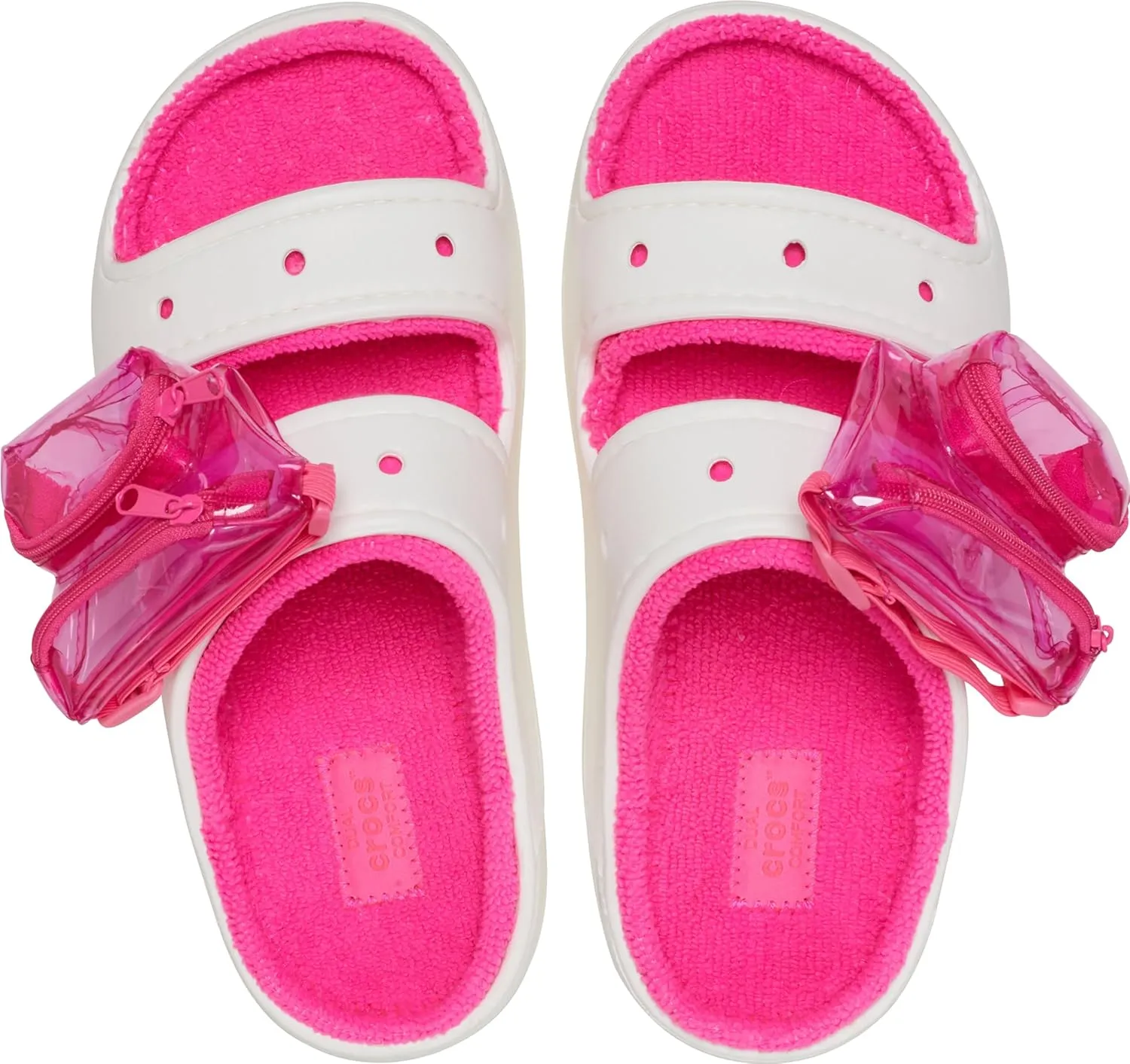 Crocs Unisex-Adult Classic Cozzzy Towel Sandals | Fuzzy Slippers Slide