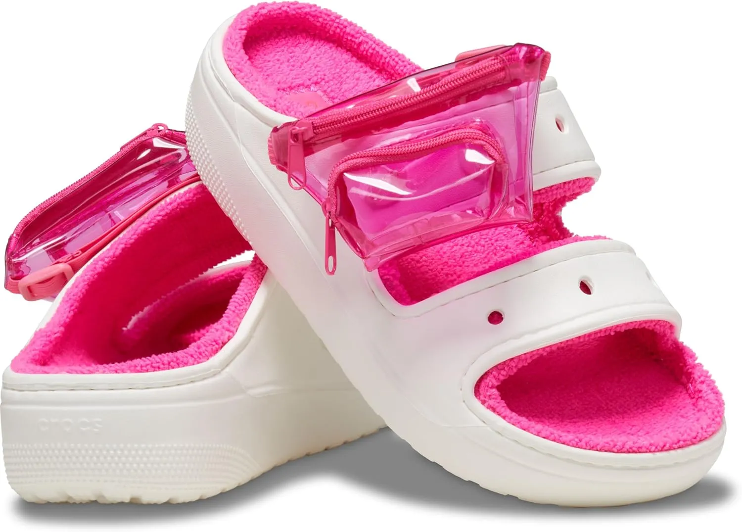Crocs Unisex-Adult Classic Cozzzy Towel Sandals | Fuzzy Slippers Slide