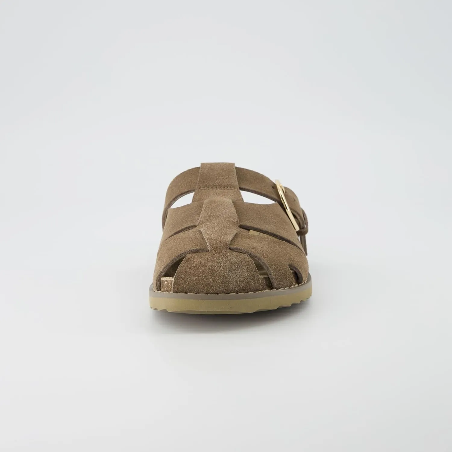 CUSHIONAIRE Benson Women’s Fisherman Clog – Suede Slip-On Sandal with Adjustable Buckle & Contoured Cork Footbed