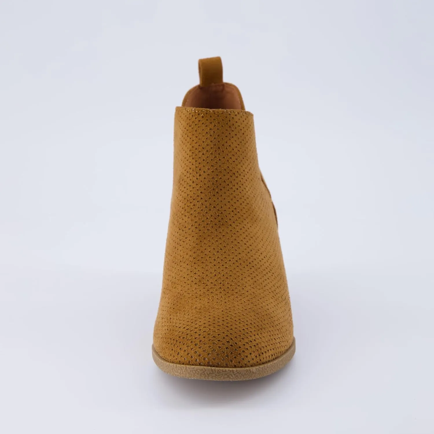 CUSHIONAIRE Women's Tito Wedge Bootie - Soft Vegan Suede, Memory Foam, Wide Width Available