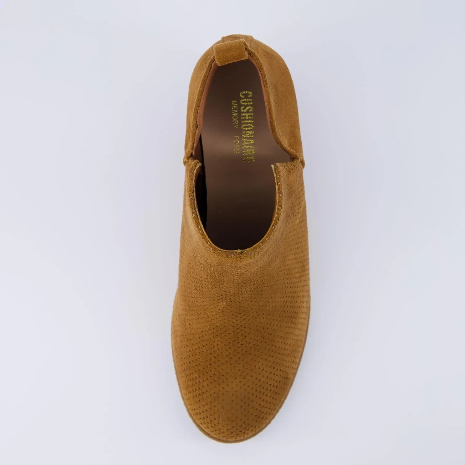 CUSHIONAIRE Women's Tito Wedge Bootie - Soft Vegan Suede, Memory Foam, Wide Width Available
