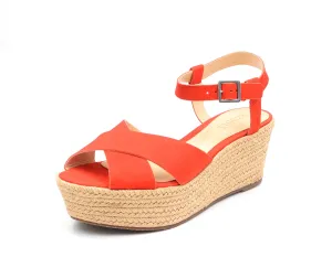 Devinelli Strappy Schutz Fast response time First-dibs sale Platform Espadrille Sandals Toe Orange Nice Heeled Open
