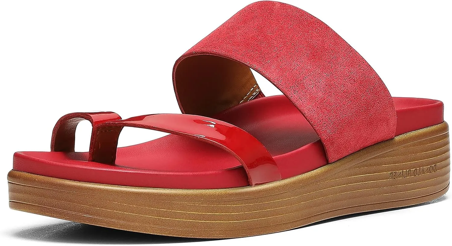 Donald Pliner Women's Farris Distressed Metallic Wedge Sandal