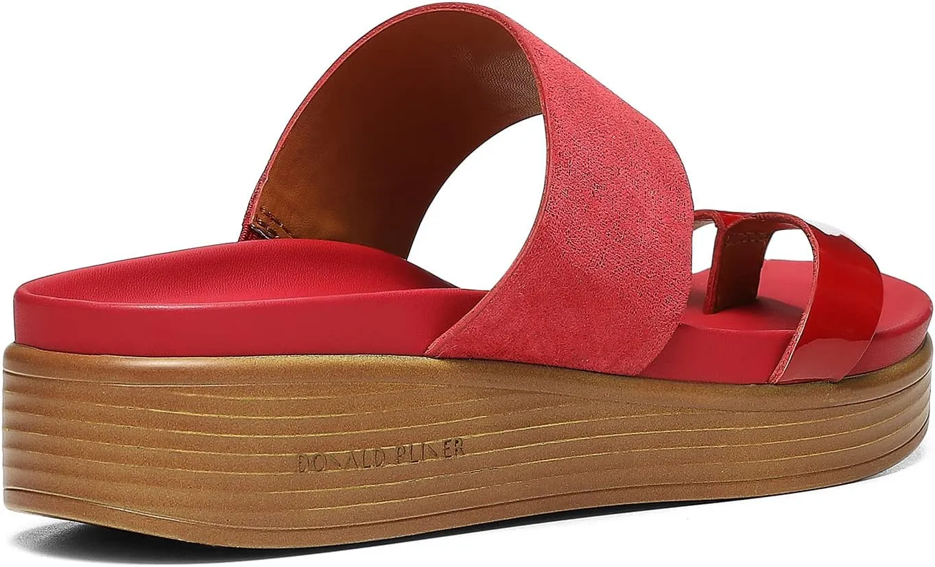 Donald Pliner Women's Farris Distressed Metallic Wedge Sandal