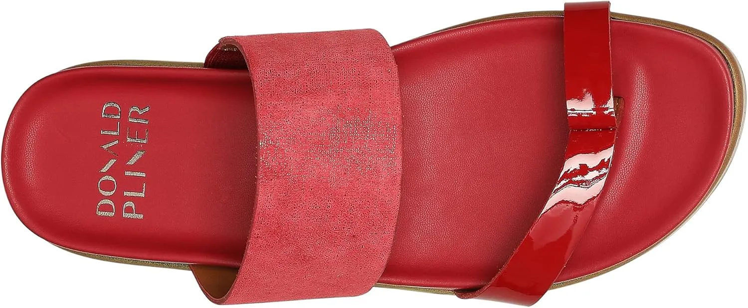 Donald Pliner Women's Farris Distressed Metallic Wedge Sandal