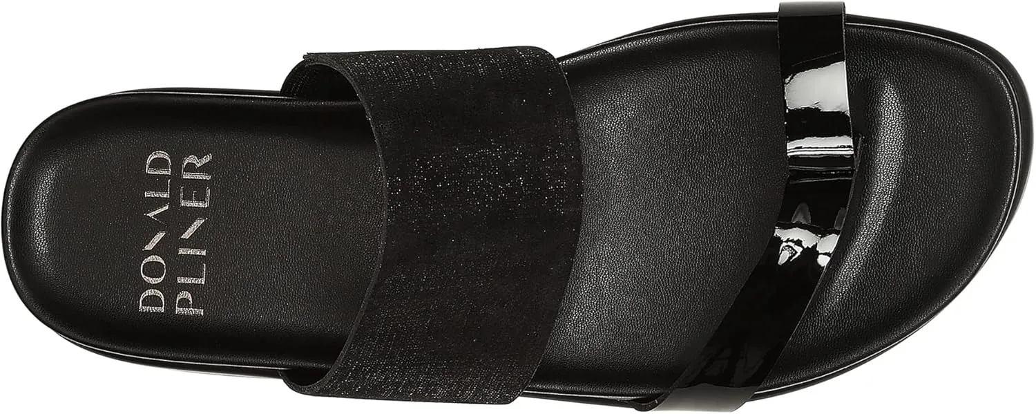 Donald Pliner Women's Farris Distressed Metallic Wedge Sandal