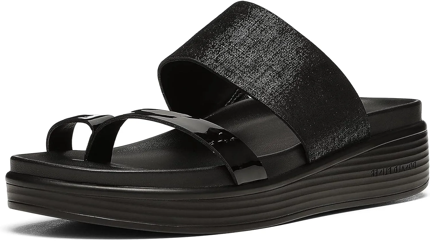 Donald Pliner Women's Farris Distressed Metallic Wedge Sandal