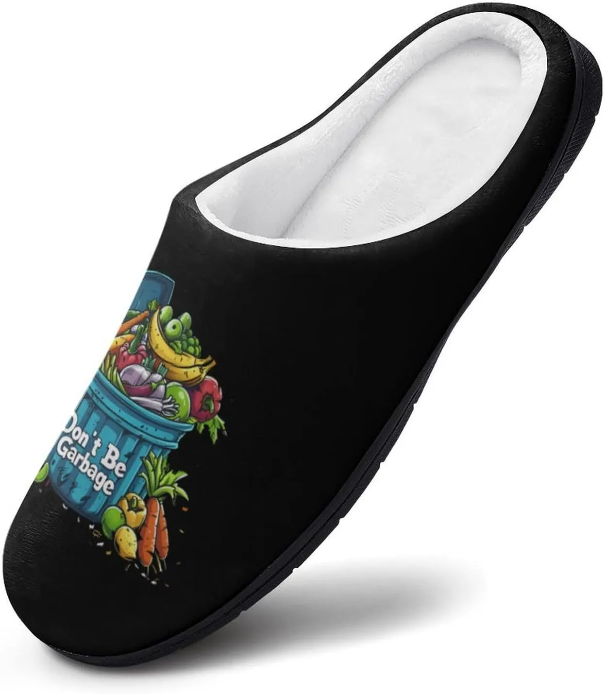 Don't Be Garbage Casual Mens Slippers Warm Soft Comfy Slip On House Shoes Indoor Outdoor