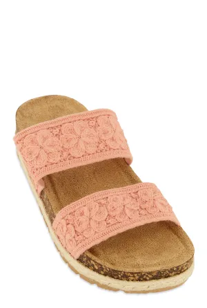 Double Crochet Band Slide Sandals