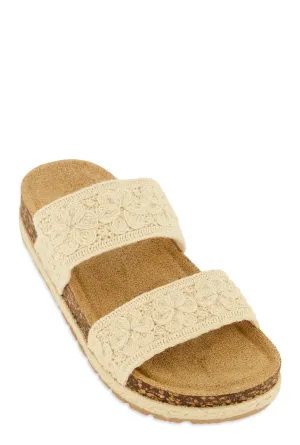 Double Crochet Band Slide Sandals