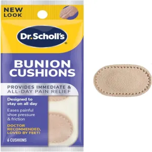 Dr. Scholl's Bunion Cushions, 6ct (Pack of 8) // Dual Cushioning Layer Provides Immediate and All-Day Bunion Pain Relief by Reducing Shoe Pressure and Friction