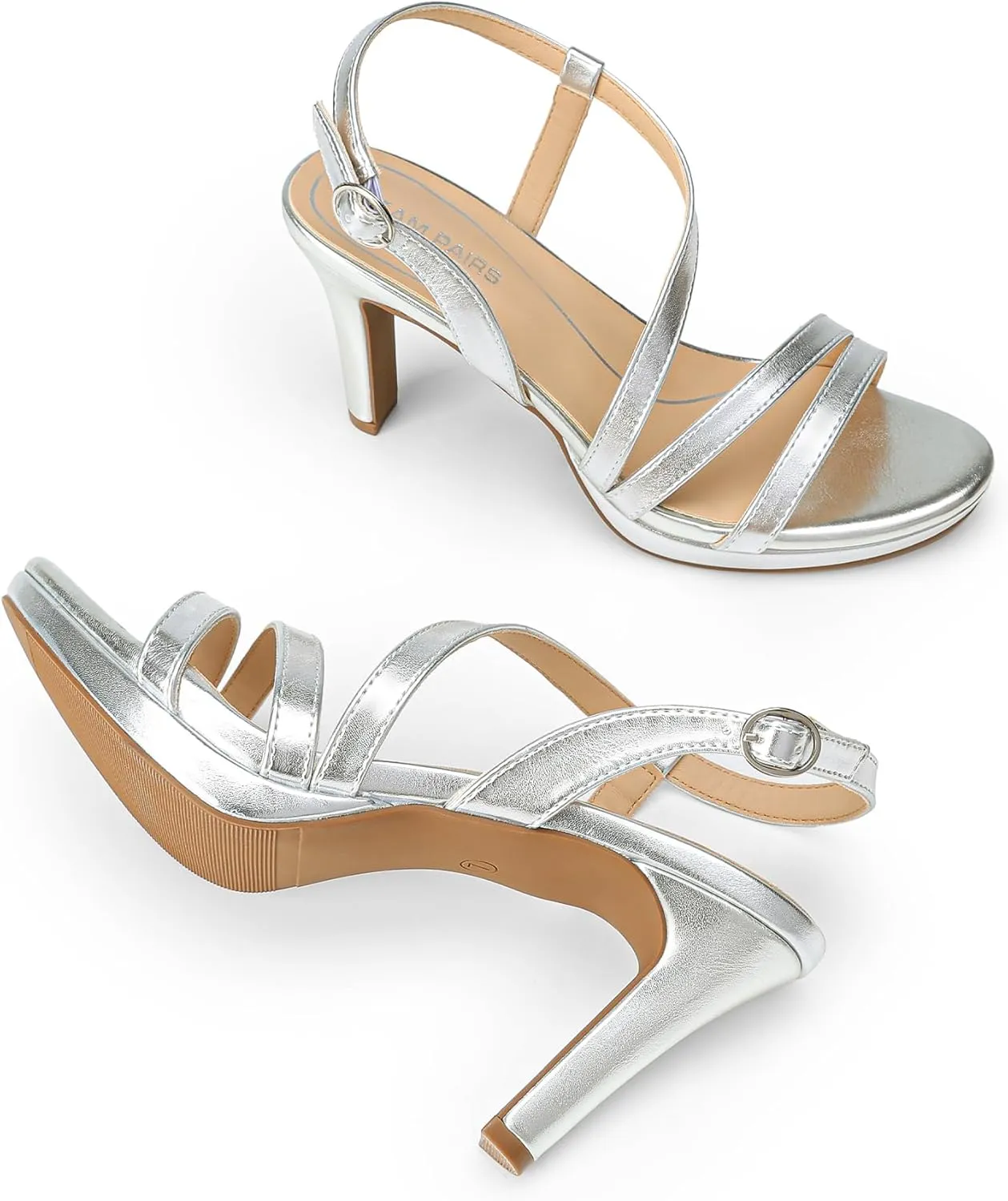 DREAM PAIRS Women's Platform Strappy Heels High Heeled Sandals Open Toe Comfortable Dressy Shoes with Adjustable Ankle Strap