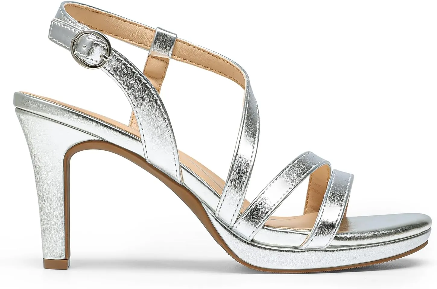 DREAM PAIRS Women's Platform Strappy Heels High Heeled Sandals Open Toe Comfortable Dressy Shoes with Adjustable Ankle Strap